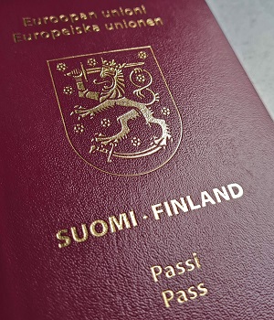 Suomen passin kansi / Finnischer Reisepass