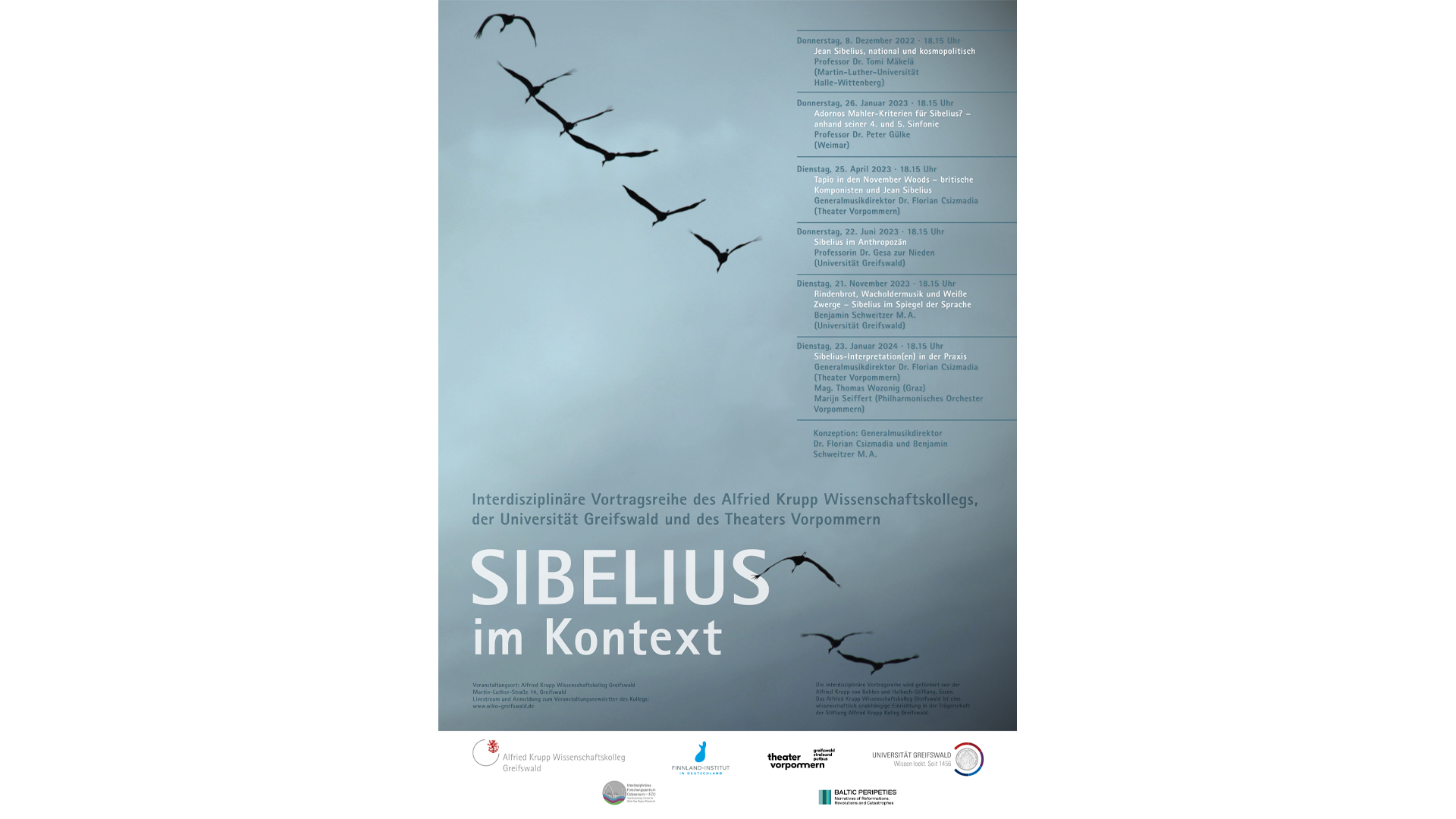Sibelius-luentosarjan juliste