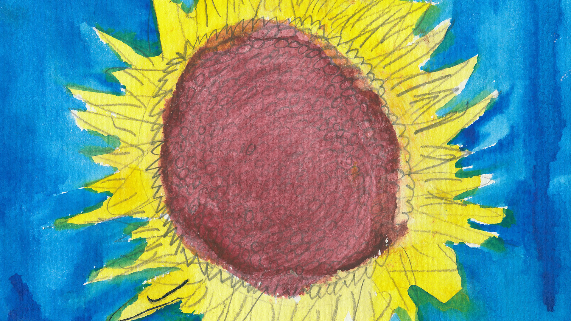 maalattu auringonkukka