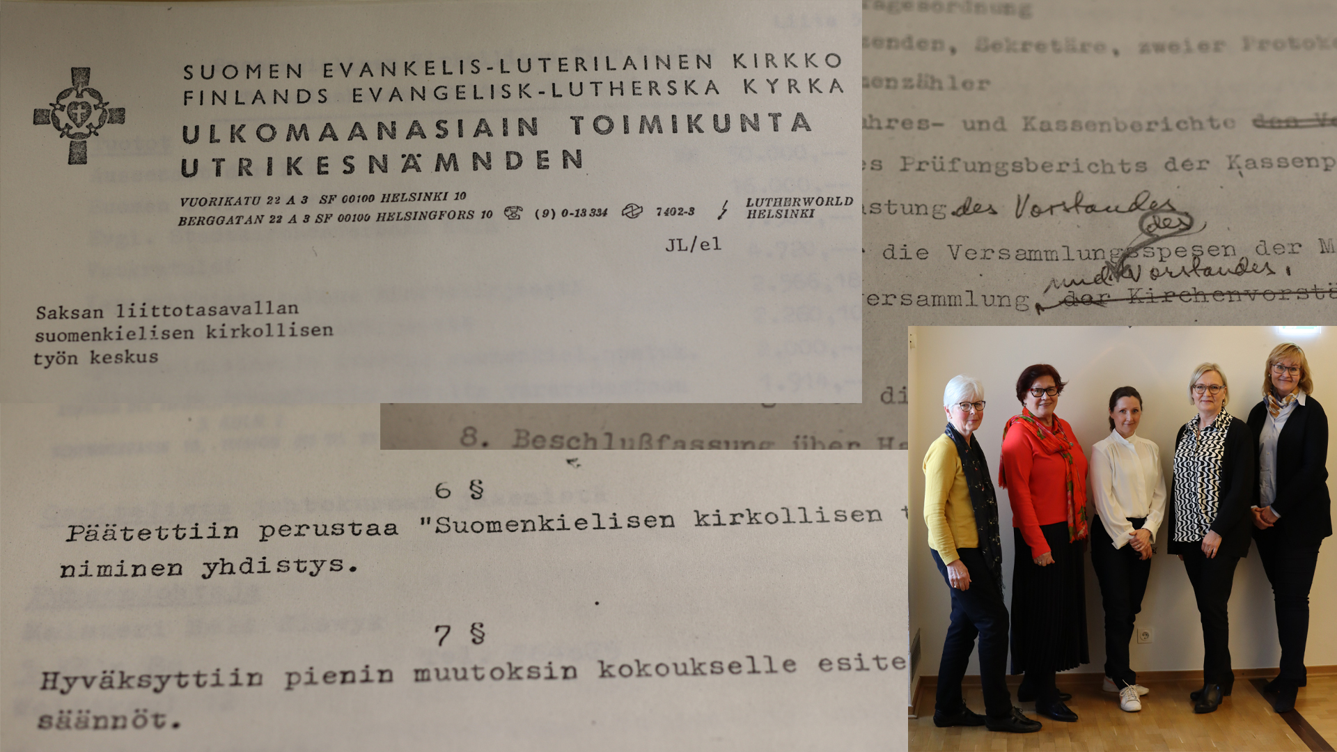 vanhoja pöytäkirjoja ja SKTK:n entisiä puheenjohtajia