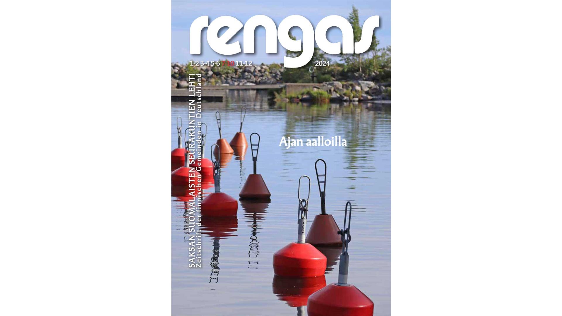 Rengas-lehden 7-10/2024 kansikuva, punaisia poijuja