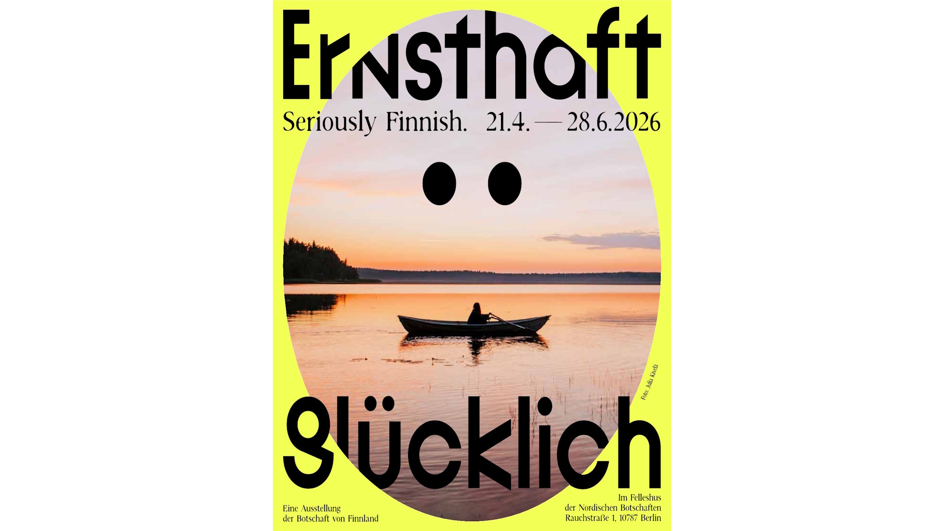 ernsthaft glücklich näyttelyn grafiikka