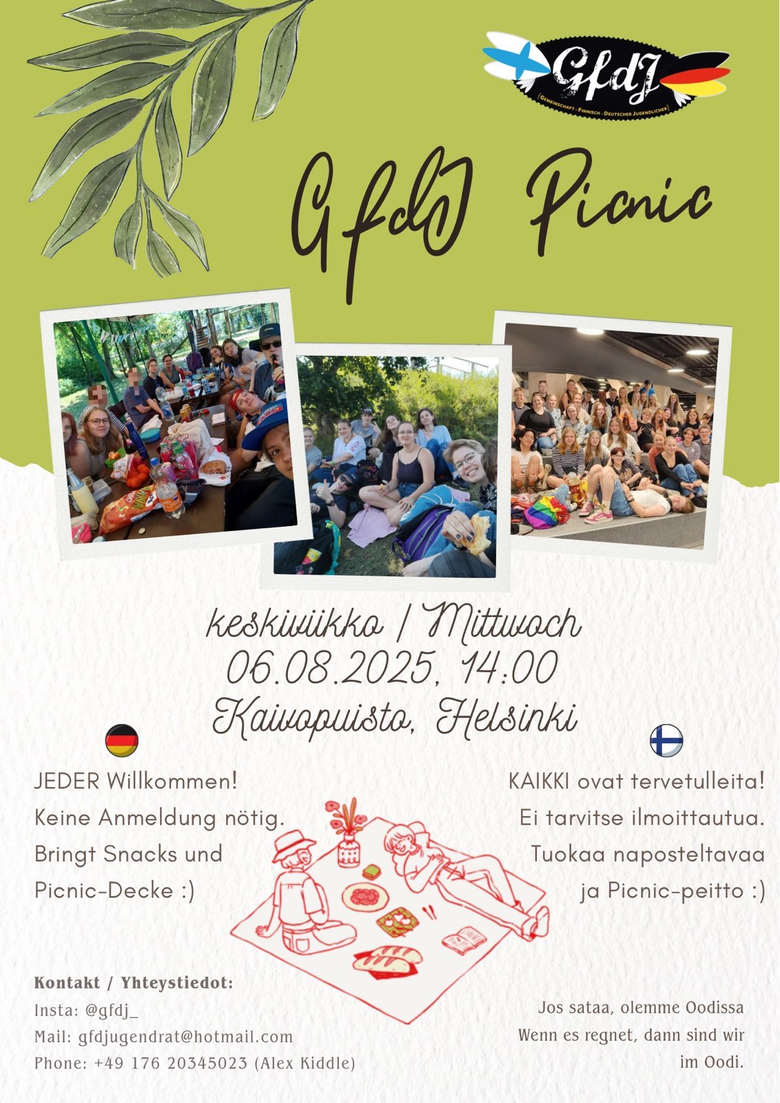 Nuorten Picnic Helsingissä gfdj Picnic mainos