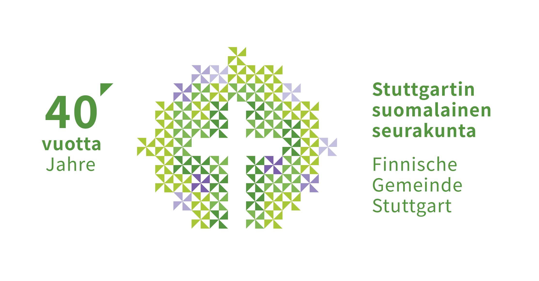 Stuttgartin suomalaisen seurakunnan 40-vuotisjuhlajumalanpalvelus Stuttgartin suomalaisen seurakunnan juhlalogo