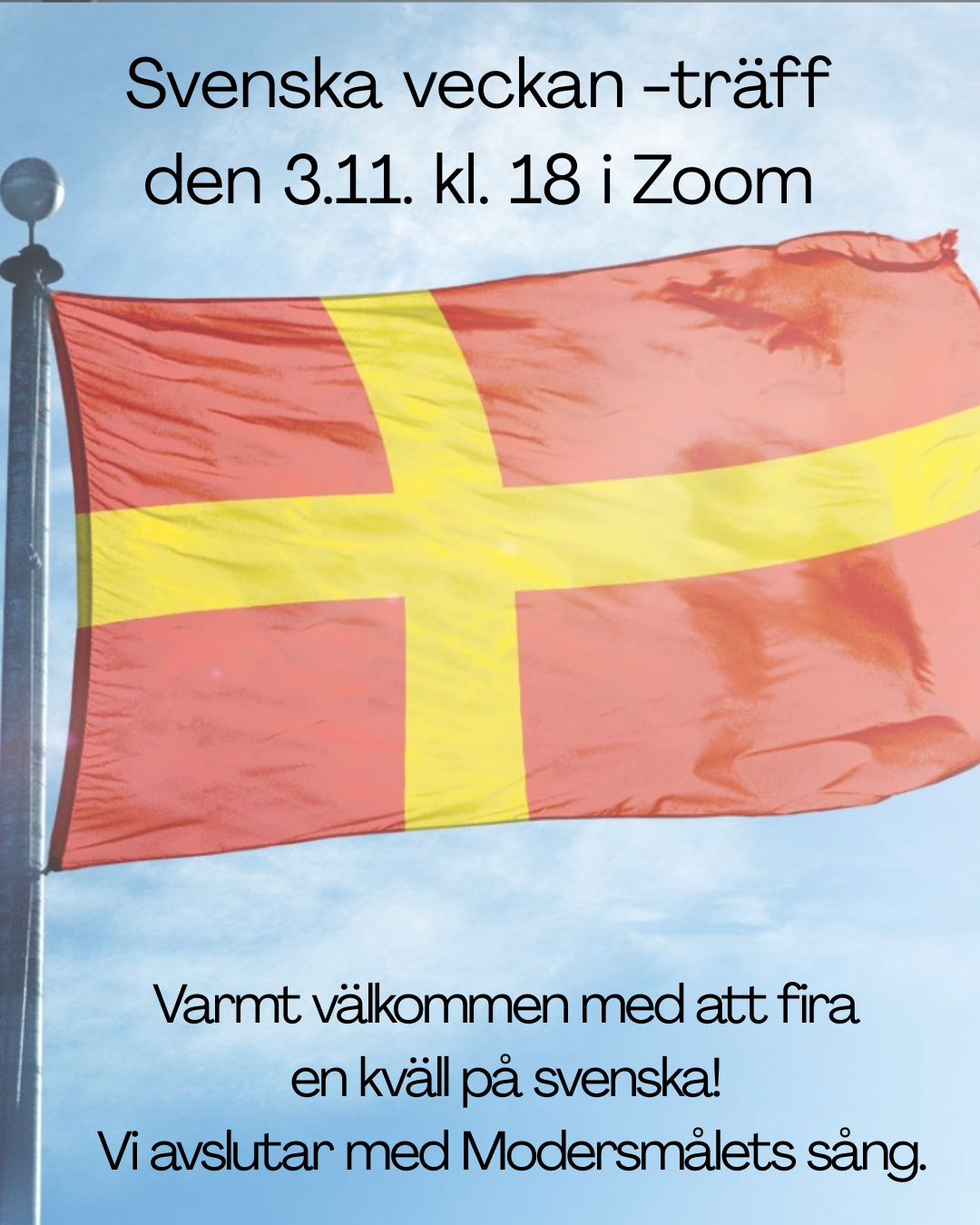 suomenruotsalaisten punakeltainen lippu
