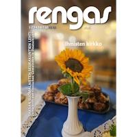 Rengas-lehden 11-12/2026 kansikuva, auringonkukka maljakossa